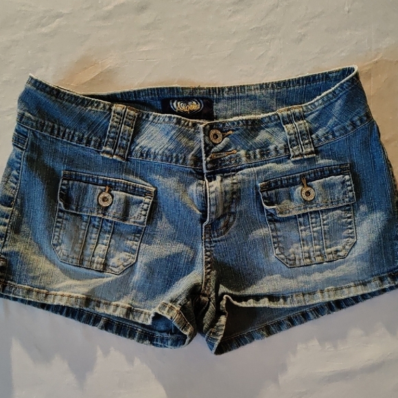 Vintage Angels Blue Jean Shorts with Front Pockets - Picture 1 of 5